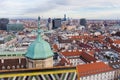 Vienna, Austria January 2, 2018. View from the observation platform St. Stephen`s Cathedral Domkirche St. Stephan on the architec Royalty Free Stock Photo