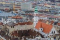 Vienna, Austria January 2, 2018. View from the observation platform St. Stephen`s Cathedral Domkirche St. Stephan on the architec