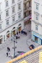 Vienna, Austria January 2, 2018. View from observation platform St. Stephens Cathedral Domkirche St. Stephan architecture square w