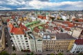 Aerial view from the observation deck of the House of the Sea. Vienna, Austria