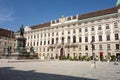 Courtyard in Hofburg palace, Vienna with Monument Francis