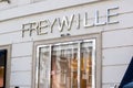 The entrance to FreyWille jewelry shop which sells bracelets and other colourful accessories