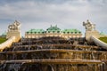 Vienna, Austria - July 5, 2018: Fountain in the gardens of Belvedere Baroque style palace in Vienna, Austria Royalty Free Stock Photo