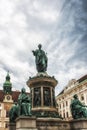 Bronze statue of Francis I dressed as a Roman emperor Royalty Free Stock Photo