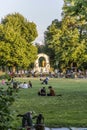 Vienna , Austria - July 7, 2023: Johann Strauss monument in Stadtpark