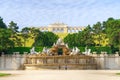 Neptune Fountain and Gloriette, Schonbrunn Palace, Vienna Royalty Free Stock Photo