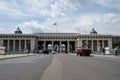 Vienna, Austria - July 15, 2013: The outer castle gate on Heldenplatz at Hofburg Palace Royalty Free Stock Photo