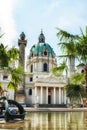 Karlskirche & x28;St. Charles& x27;s Church& x29;, a baroque church dedicated t