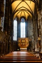 Vienna, Austria - July 10, 2018: Stephansdom catedral interior. Gothic style cathedrale located at Stephansplatz square