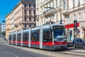 Electric tram in Vienna, Austria Royalty Free Stock Photo