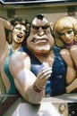 VIENNA, AUSTRIA - Jun 23, 1999: Arm wrestling puppet at Wiener Prater