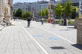 VIENNA, AUSTRIA - JUNE 13, 2023: Bike path in front of the Vienna Kunstlerhaus