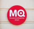 Close up with the logo of MuseumsQuartier in Vienna Royalty Free Stock Photo