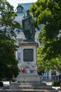 VIENNA, AUSTRIA - JUNE 13, 2023: Monument to Austrian engineer Joseph Ressel at the entrance to the main building of the Vienna