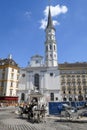 Old church in the center of Vienna on Austria Royalty Free Stock Photo