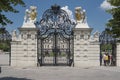 Rich decorated gate of the upper Belvedere palace, one of the two baroque Palaces of Belvedere