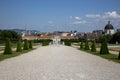 View of the Belvedere Gardens in Vienna