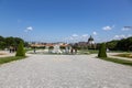 View of the Belvedere Gardens in Vienna