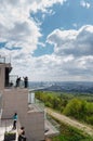 View from Kahlenberg hill on vienna cityscape. Tourist spot Royalty Free Stock Photo