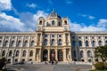 Naturhistorisches Museum architecture and visitors Natural History Museum in the park Maria-Theresien-Platz in Vienna, Austria