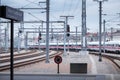 VIENNA, AUSTRIA - MAY 27: The Intercity-Express  Deutsche Bahn ICE train on main railway station of Vienna Wien Hauptbahnhof Royalty Free Stock Photo