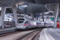 VIENNA, AUSTRIA - MAY 27: The Intercity-Express  Deutsche Bahn ICE train on main railway station of Vienna Wien Hauptbahnhof Royalty Free Stock Photo