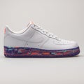 Nike Air Force 1 07 LV8 Leather white, purple and red sneaker