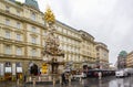 VIENNA, AUSTRIA MAY 2023 Plague Column, Trinity Column, on Graben street in Inner City district