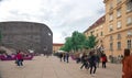 VIENNA, AUSTRIA - May 11, 2019: View of Museum Quarter MQW . MQW a typical spring day in Museum Quarter Royalty Free Stock Photo