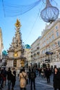 Christmas decoration at Graben, Vienna Austria