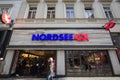 Nordsee logo on one of their restaurants in Vienna. Nordsee is a German chain of fast food restaurants specialized in fish and sea