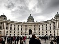 View of the Hofburg palace in Vienna city center