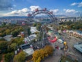 VIENNA, AUSTRIA - OCTOBER 07, 2016: The Giant Ferris Wheel. The Wiener Riesenrad. it was the world`s tallest extant Ferris wheel Royalty Free Stock Photo