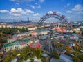 VIENNA, AUSTRIA - OCTOBER 07, 2016: The Giant Ferris Wheel. The Wiener Riesenrad. it was the world`s tallest extant Ferris wheel Royalty Free Stock Photo