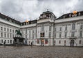 VIENNA, AUSTRIA - OCTOBER 06, 2016: Josephs-Statue Kaiser Joseph II in front of Austrian National Library