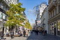 Vienna, Austria - October 2021: Karntner Strasse street in center of Vienna