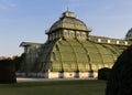 Vienna, Austria - October 10, 2018: Palm House Palmenhaus in building at Schonbrunn Palace gardens in Vienna Royalty Free Stock Photo