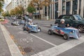 VIENNA, AUSTRIA - OCTOBER 09, 2016: Traffic in Vienna with Funny Vehicle. Austria.