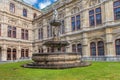 VIENNA, AUSTRIA - OCTOBER 05, 2016: Vienna State Opera Fountain and Statue. Royalty Free Stock Photo