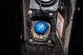 View of AdBlue refill cap on the car, a Diesel exhaust fluid or an aqueous urea solution for