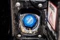 View of AdBlue refill cap on the car, a Diesel exhaust fluid or an aqueous urea solution for
