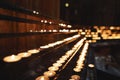 Vienna, Austria. rows of lit candles in the church. Royalty Free Stock Photo