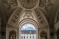 Architectural detail at the entrance of The Hofburg imperial palace in Vienna, Austria Royalty Free Stock Photo