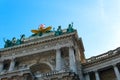 Vienna, Austria - September 2019. Details of the Imperial Palace Hofburg in the downtown.