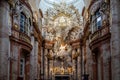 Interior of the famous baroque St. Charles Church Karlskirche\' in Vienna, Austria Royalty Free Stock Photo