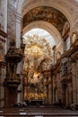 Interior of the famous baroque St. Charles Church Karlskirche\' in Vienna, Austria Royalty Free Stock Photo