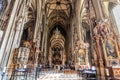 VIENNA, AUSTRIA - SEPTEMBER 9, 2021: Interior of St. Stephen's Cathedral (Stephansdom) in Vienna, Austr Royalty Free Stock Photo