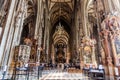 VIENNA, AUSTRIA - SEPTEMBER 9, 2021: Interior of St. Stephen's Cathedral (Stephansdom) in Vienna, Austr Royalty Free Stock Photo