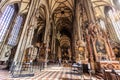 VIENNA, AUSTRIA - SEPTEMBER 9, 2021: Interior of St. Stephen's Cathedral (Stephansdom) in Vienna, Austr Royalty Free Stock Photo