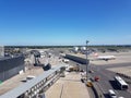 Vienna/Austria - 18. september 2019: Photos taken from Viewing platform in Vienna airport on a sunny day